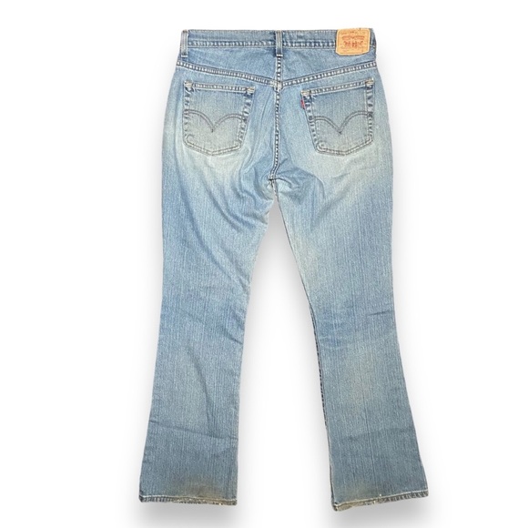 Vintage Y2K Levis Nouveau Boot Cut Stretch 515 Jeans Size 8 Distressed Cotton - Picture 4 of 8